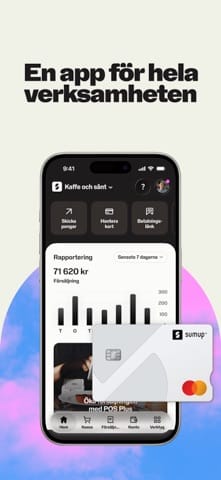 Skärmbild av SumUp i mobilen